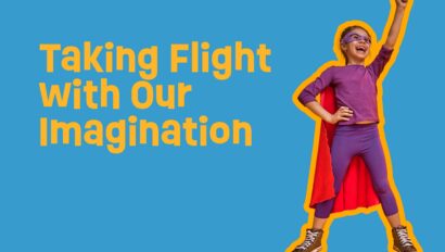 Taking Flight superhero graphic.